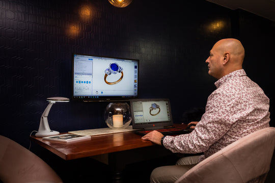 Richard designing a custom made ring