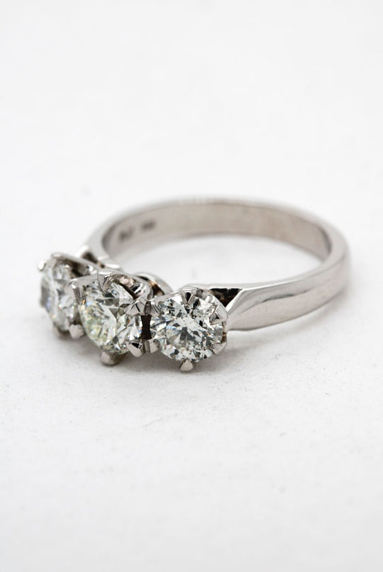 Platinum Three Stone Diamond Ring