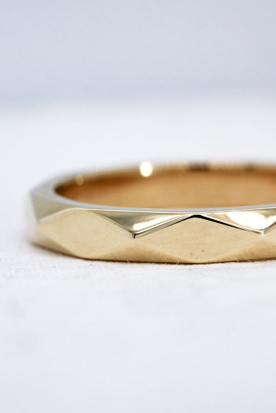 Faceted Gold Band