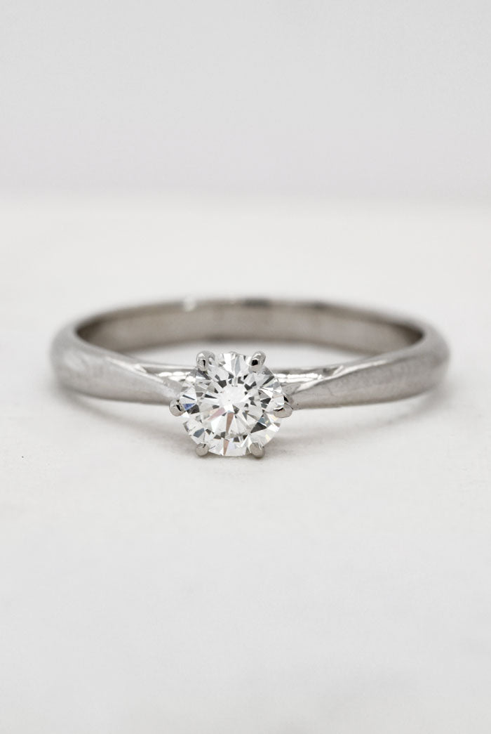 Platinum Half Carat Diamond Solitaire Ring