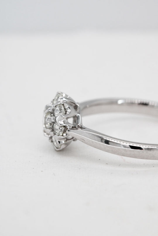 Diamond Cluster Engagement Ring