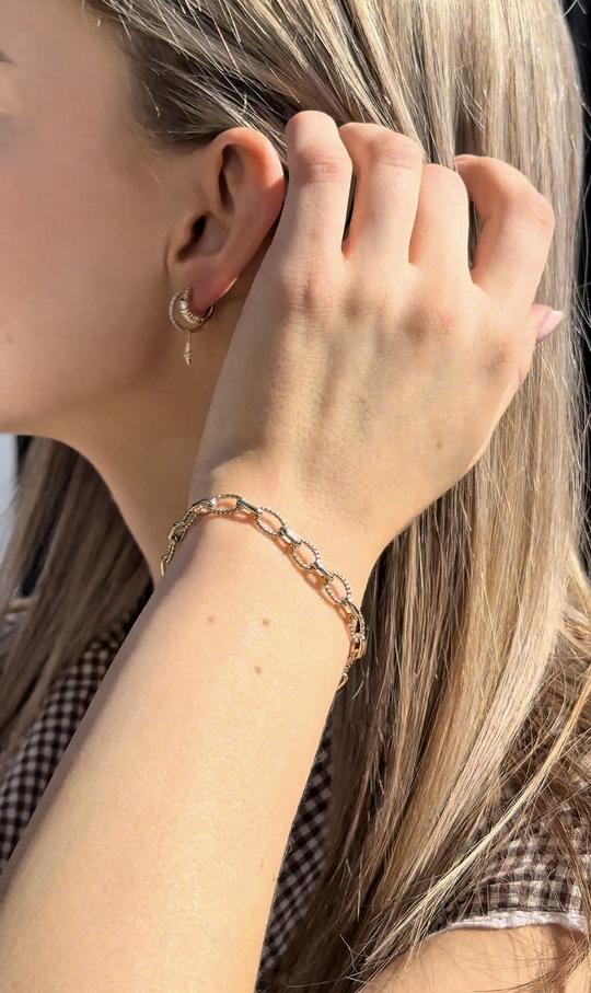 Yellow Gold twist cable bracelet