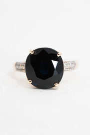 Dark Blue Sapphire Solitaire Ring