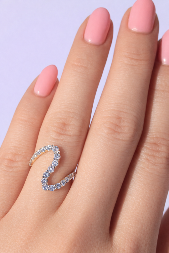 Lab-Grown Diamond Wave Ring