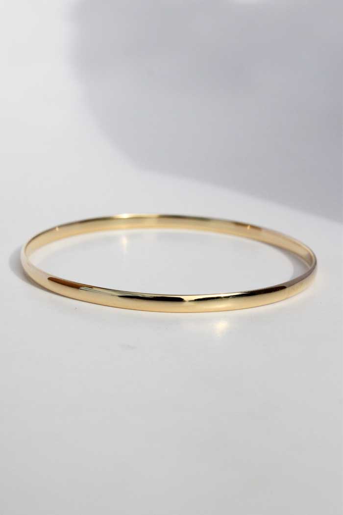 9ct Yellow Gold 3.7mm Bangle