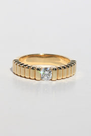 Lab-grown Ribbed Diamond Ring