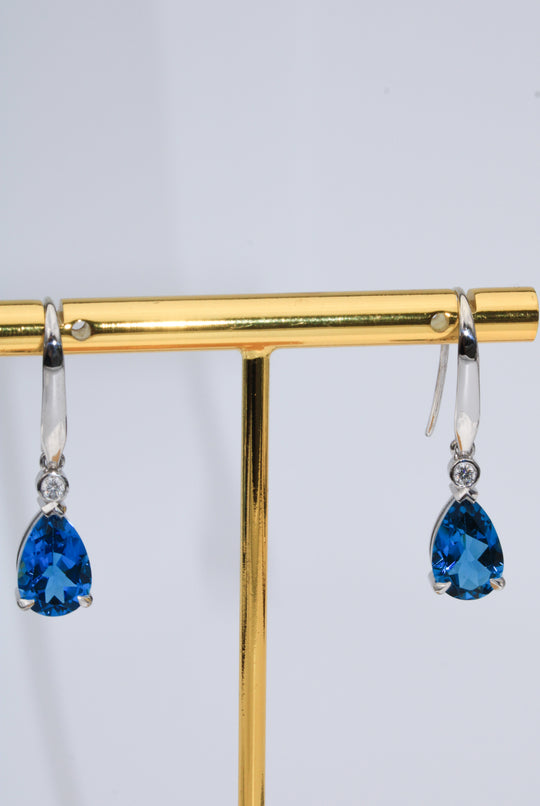 London Blue Topaz Drop Earrings