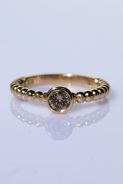 Natural Champagne Diamond Ring