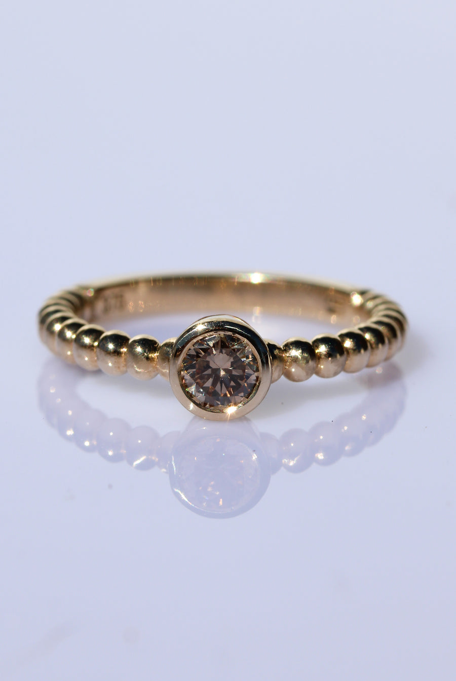 Natural Champagne Diamond Ring