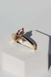 Lab-grown Pink Marquise Ring