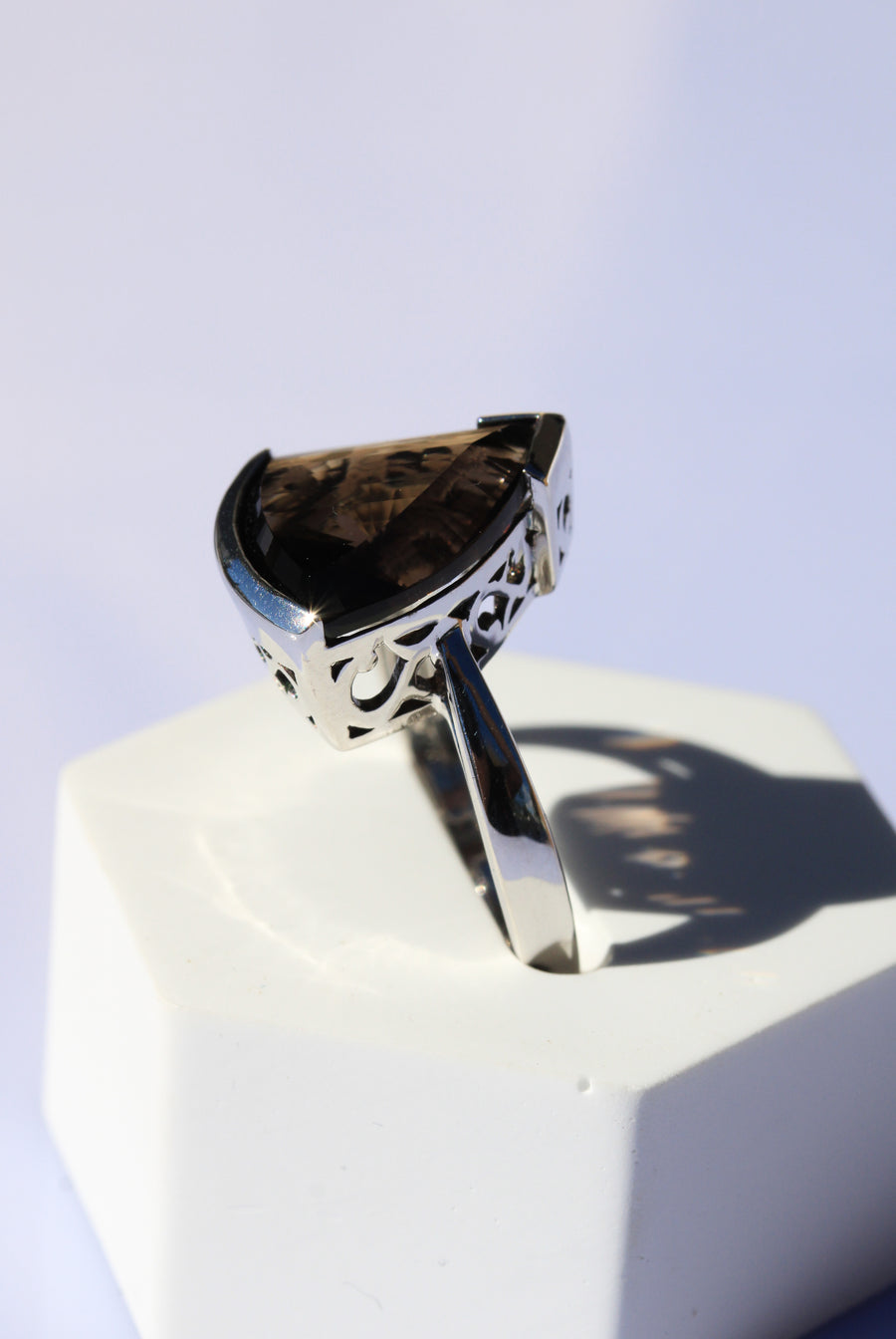 Sterling Silver Smoky Quartz Ring