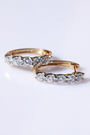 Yellow Gold Lab-Grown Diamond Hoops
