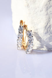 Yellow Gold Lab-Grown Diamond Hoops