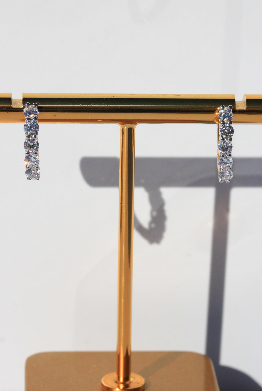 Yellow Gold Lab-Grown Diamond Hoops