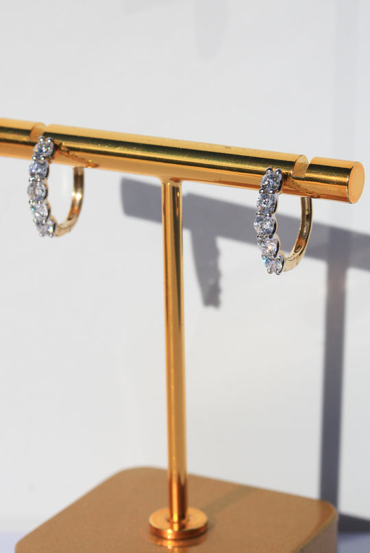 Yellow Gold Lab-Grown Diamond Hoops