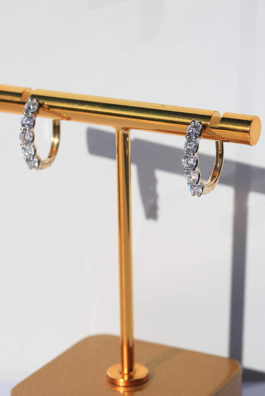 Yellow Gold Lab-Grown Diamond Hoops