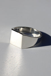 Silver Gents Square Signet Ring