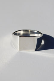 Silver Gents Square Signet Ring
