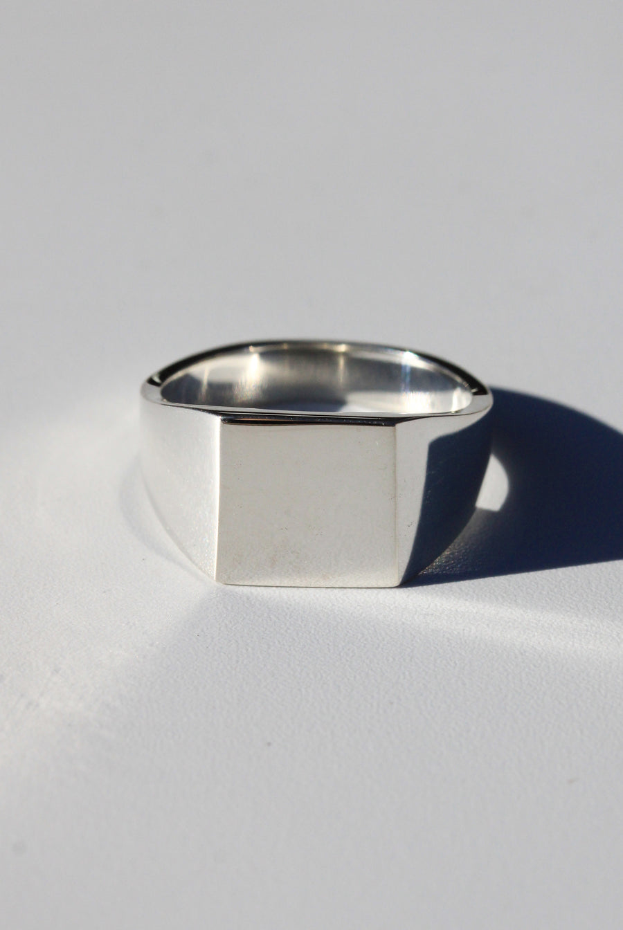 Silver Gents Square Signet Ring