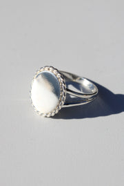 Sterling Silver Oval Signet Ring