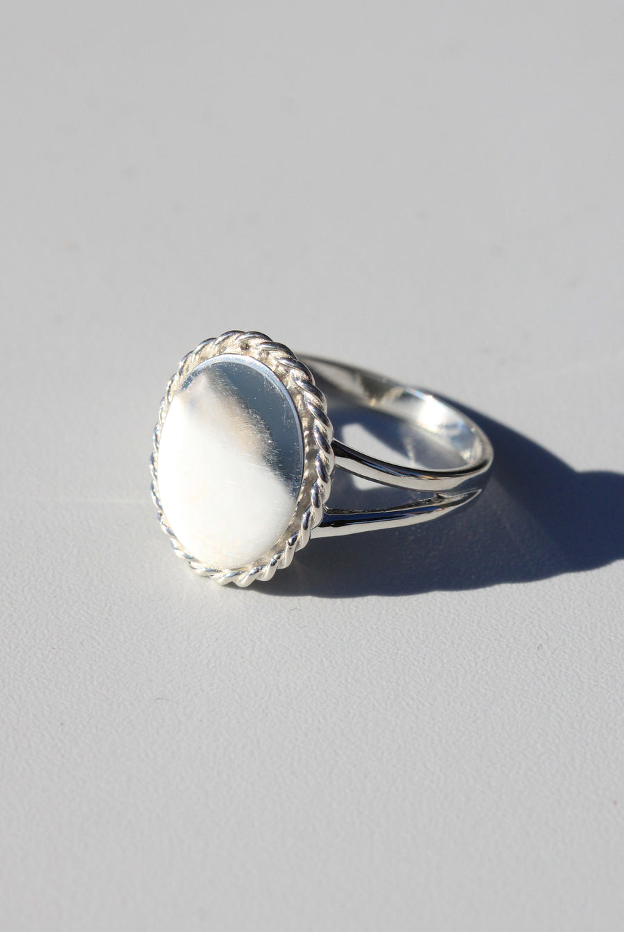 Sterling Silver Oval Signet Ring