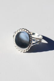 Sterling Silver Oval Signet Ring