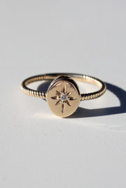 9ct Yellow Gold Mini Star Set Ring