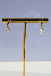 Yellow Gold CZ Huggie Drops