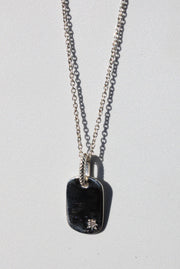 Sterling Silver Rectangle Disk Pendant