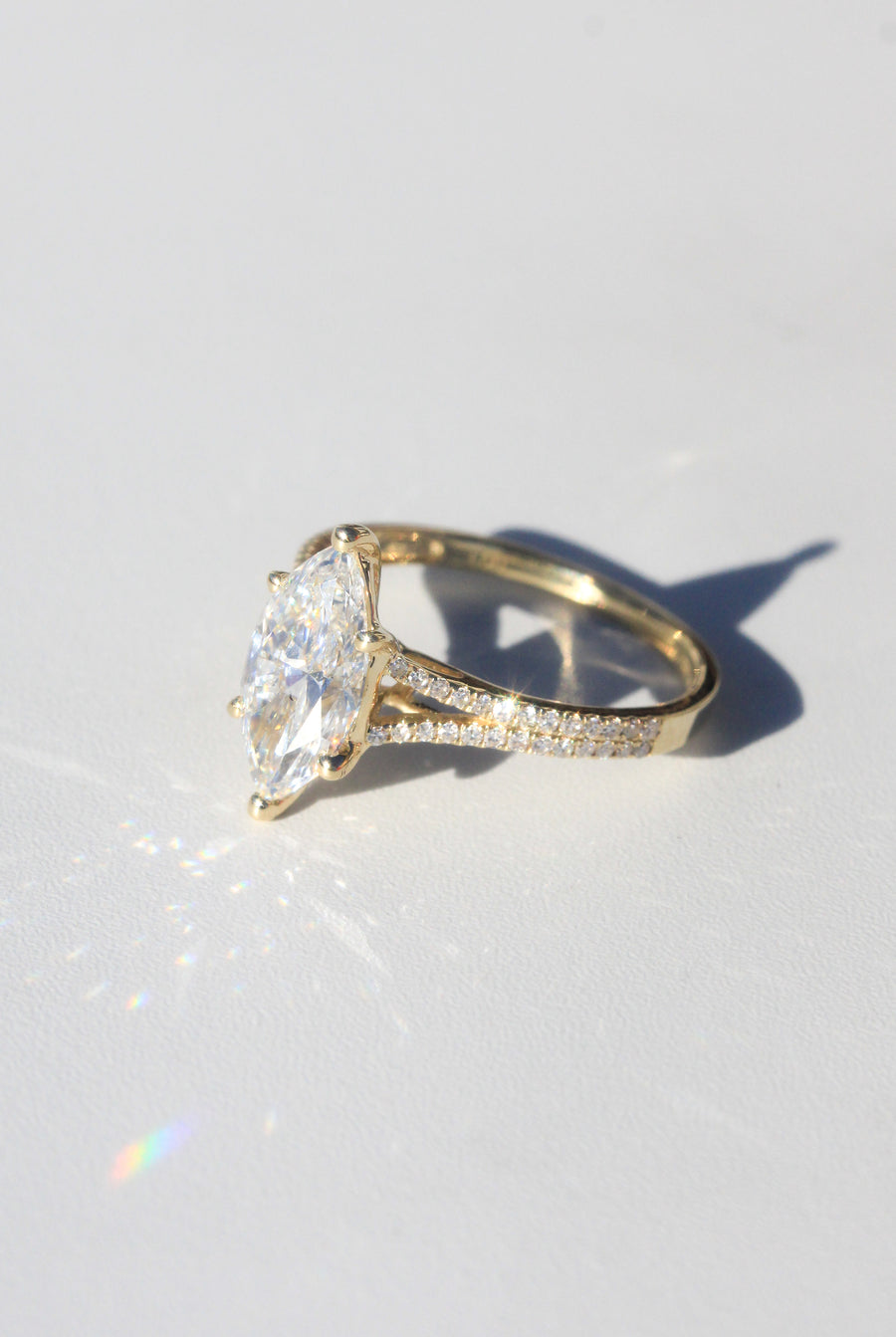 Lab-grown Marquise Diamond Ring