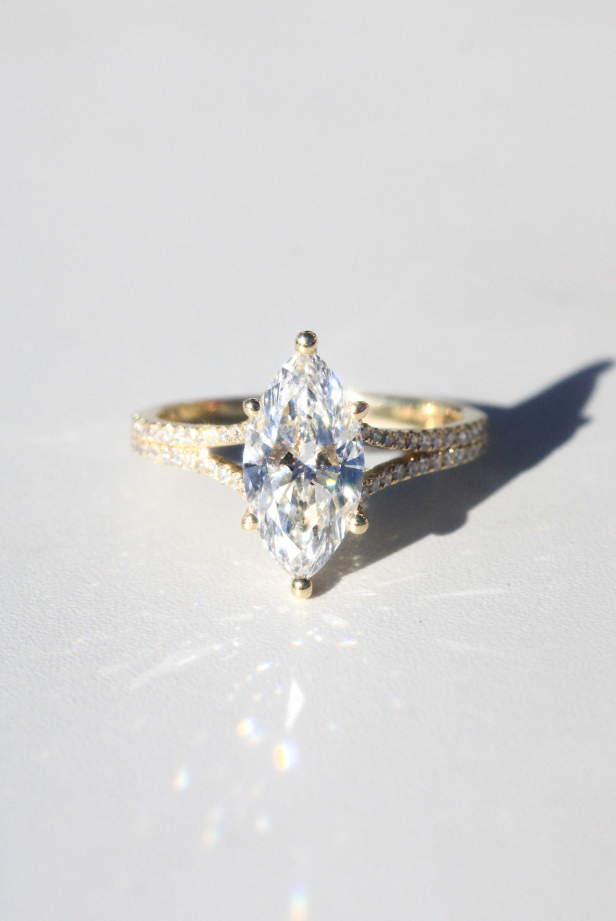 Lab-grown Marquise Diamond Ring