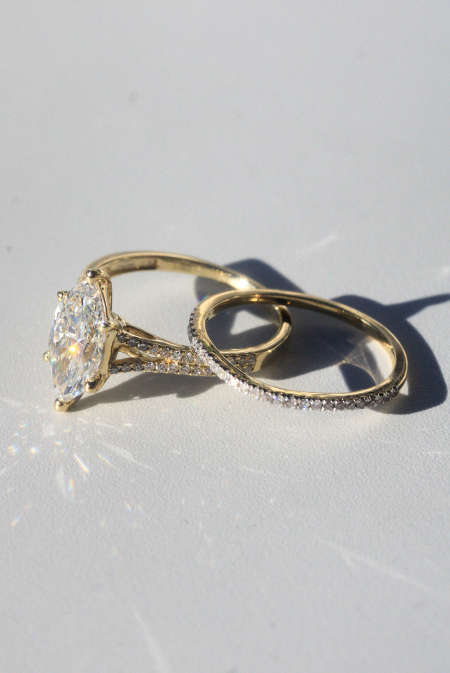Lab-grown Marquise Diamond Ring