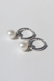 Silver Pearl Drop Earrings