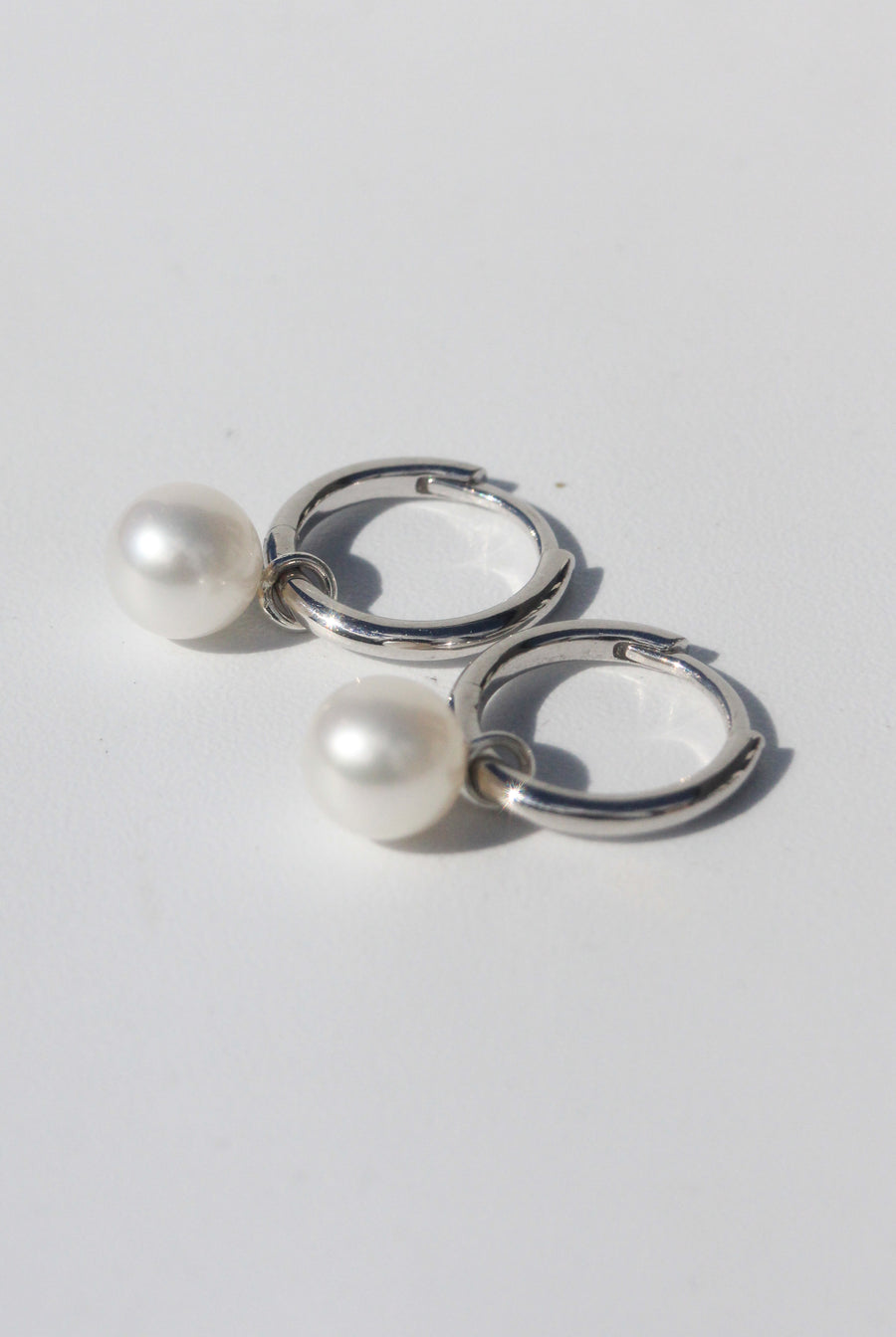 Silver Pearl Drop Earrings