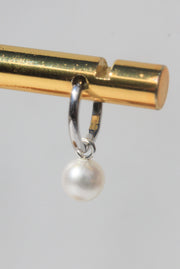 Silver Pearl Drop Earrings