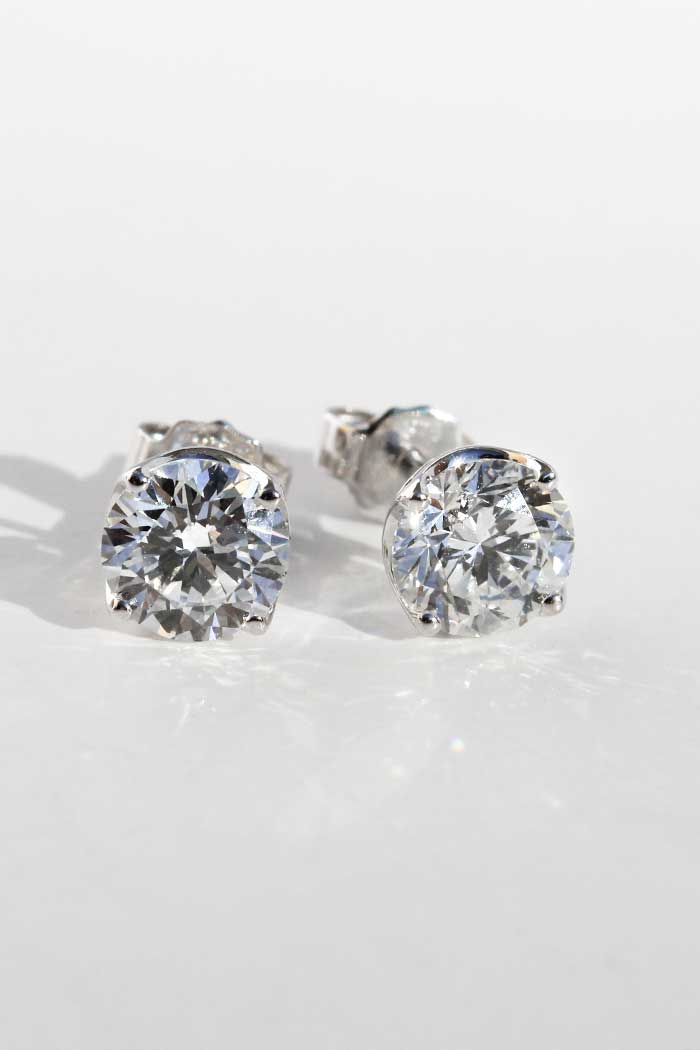 Lab-grown 2.06ct diamond studs