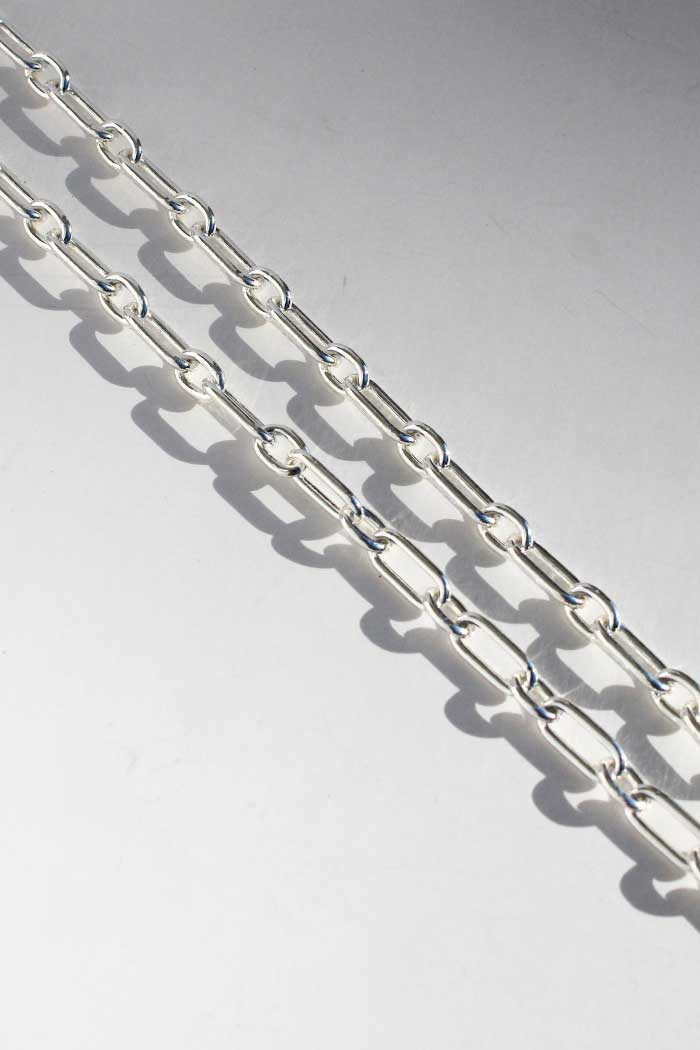 Sterling Silver Solid Figaro Paperlink Necklace