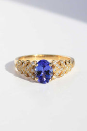 Fancy Tanzanite & Diamond Ring