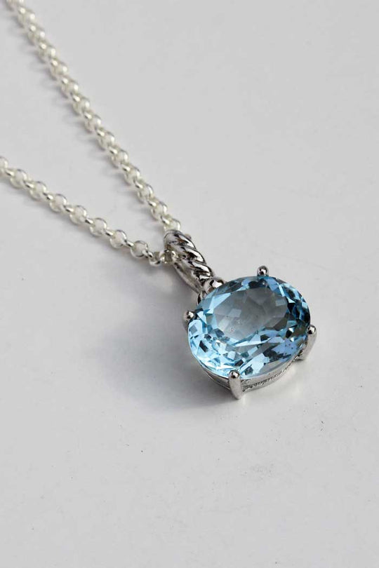 Sterling Silver Topaz Pendant