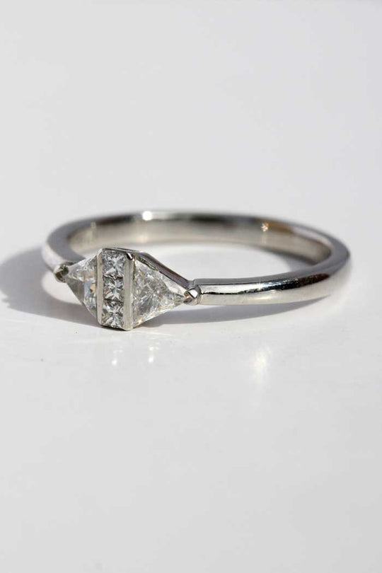Platinum Trilliant Diamond Ring