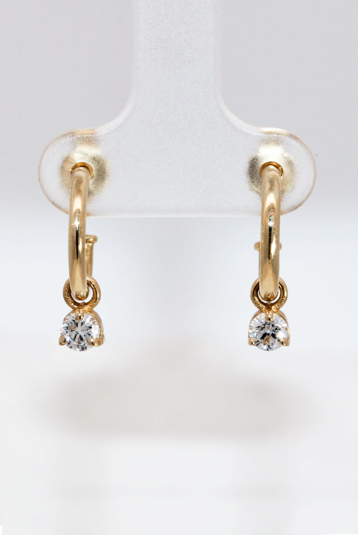 Diamond Mini Drop Earrings