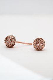 Diamond Ball Stud Earrings