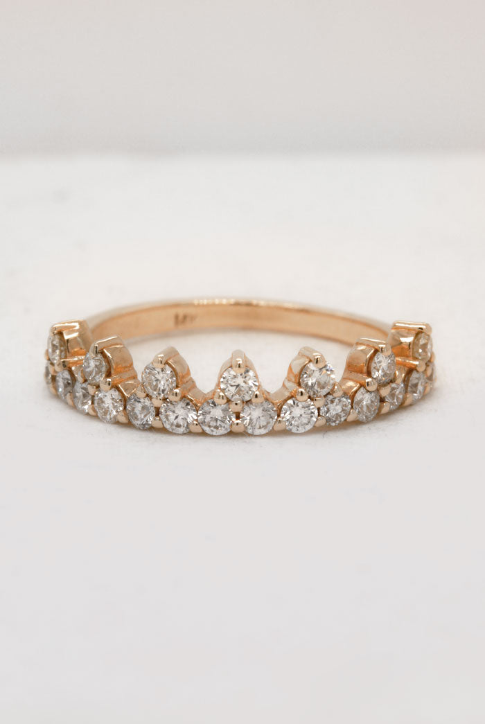 Yellow Gold Diamond 'Tiara' Ring