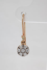 Diamond Cluster Hook Earrings