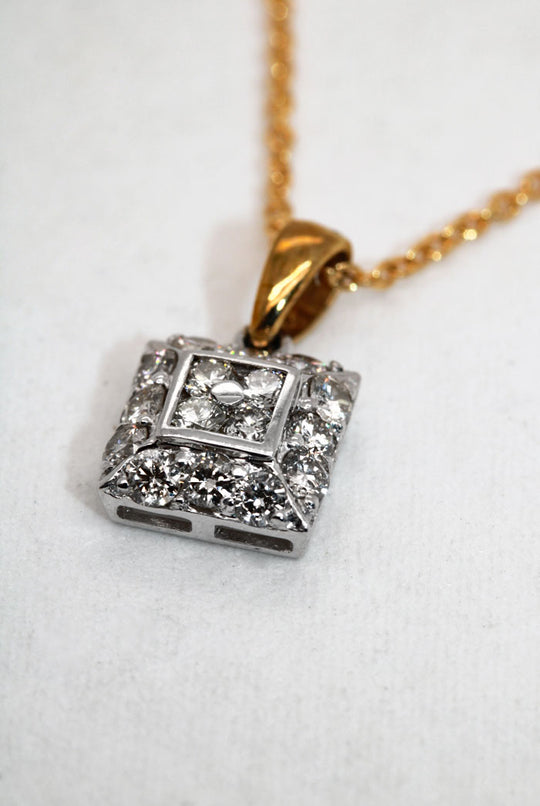 Diamond Pendant and Chain