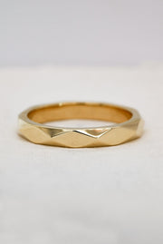 Faceted Gold Band