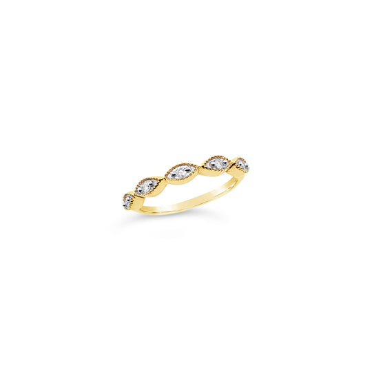 Gold Diamond Stacker Ring